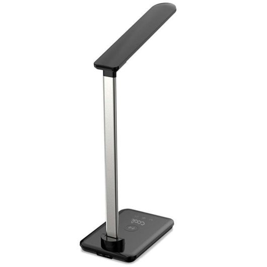 Lâmpada LED Cool Fold com Base de Carga Sem Fios Qi Preto