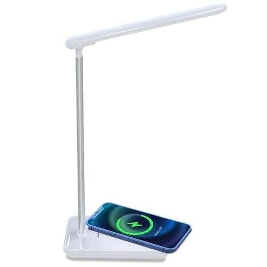 Lâmpada LED Cool Fold com Base de Carga Inalámbrica Qi Branca