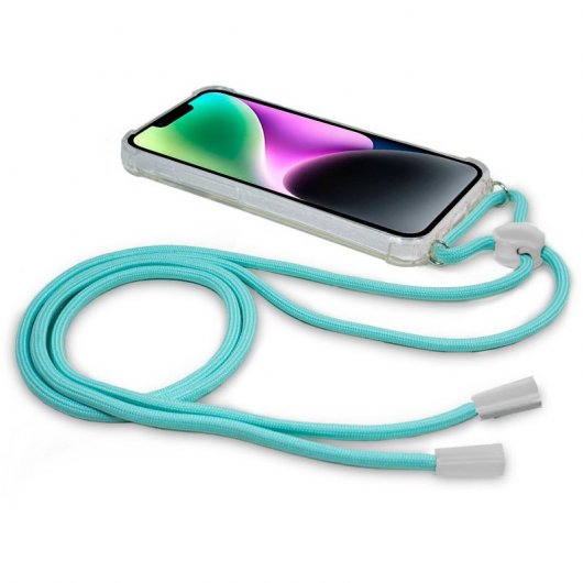 Estojo Cool Mint Cordão para iPhone 14