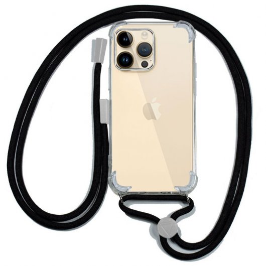 Coole schwarze Cordhülle für das iPhone 14 Pro Max