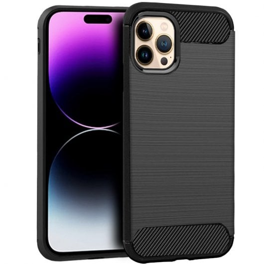 Cool Funda Carbón Negro para iPhone 14 Pro Max