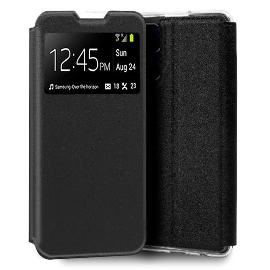 Cool Funda Flip Cover Liso Negra para Oppo Find X5 Lite
