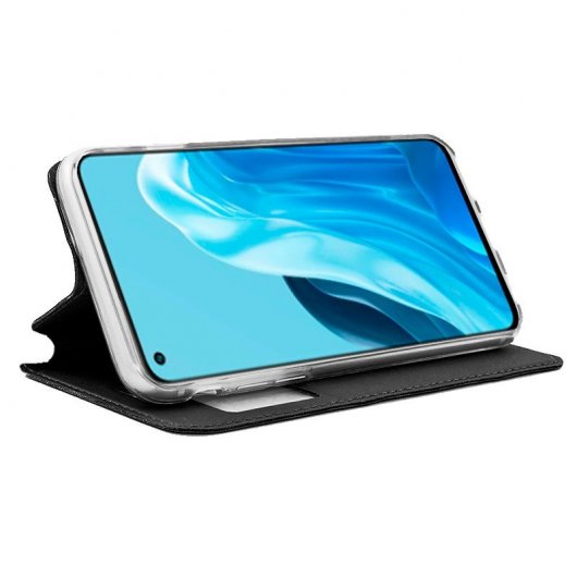 Cool Funda Flip Cover Liso Negra para Oppo Find X5 Lite