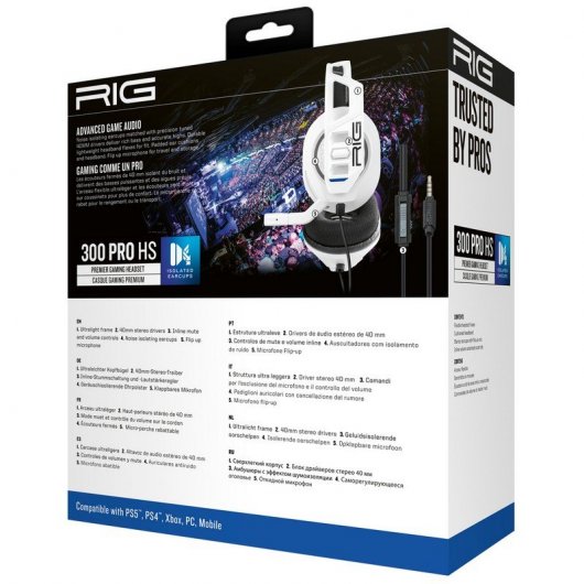 Nacon RIG Series 300 PRO HS Blanc Casque Gaming Multiplateforme