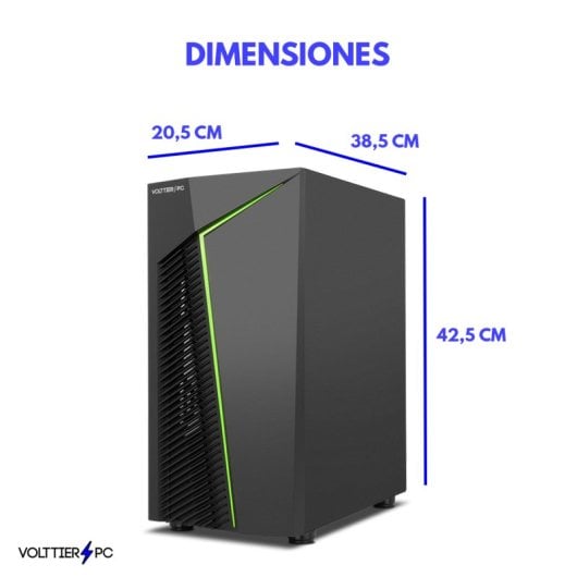 VolttierPC PC Gaming Completo AMD Ryzen 3 3200G/16GB/500GB SSD + Monitor 24" + Teclado/Ratón