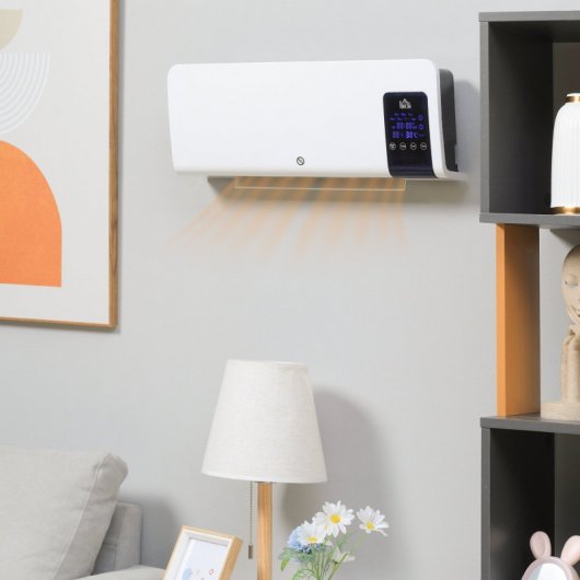 HomCom Calefactor Eléctrico de Pared 2000W