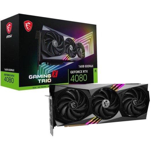 Carte Graphique MSI GeForce RTX 4080 GAMING X TRIO 16GB GDDR6X DLSS3