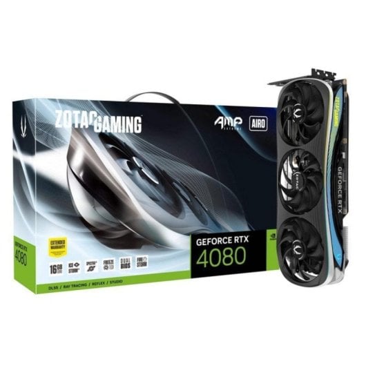 Tarjeta Gráfica Zotac GeForce RTX 4080 AMP EXTREME AIRO 16GB GDDR6X DLSS3