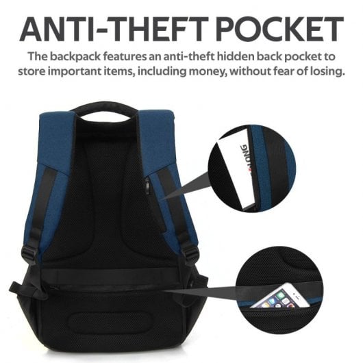 Promate Defender-13 Mochila Antirrobo Impermeable para Portátiles hasta 13"
