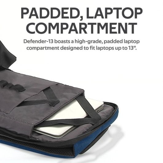 Promate Defender-13 Mochila Antirrobo Impermeable para Portátiles hasta 13"