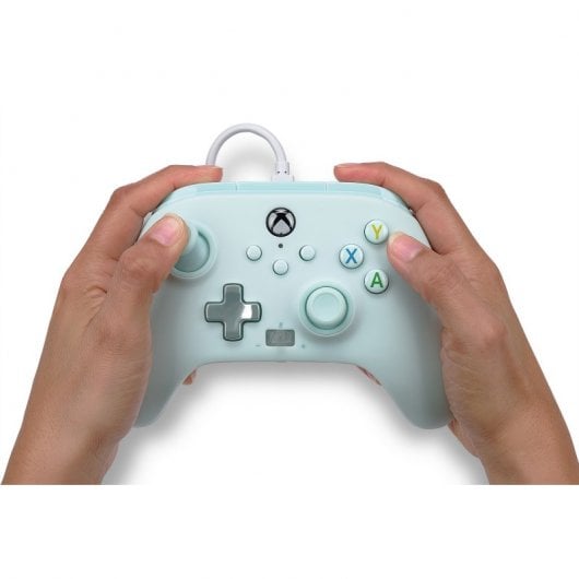 Alimenta un controller cablato rimovibile blu zucchero filato per Xbox Series/One/PC