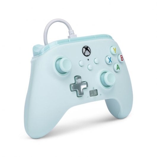 Alimenta un controller cablato rimovibile blu zucchero filato per Xbox Series/One/PC