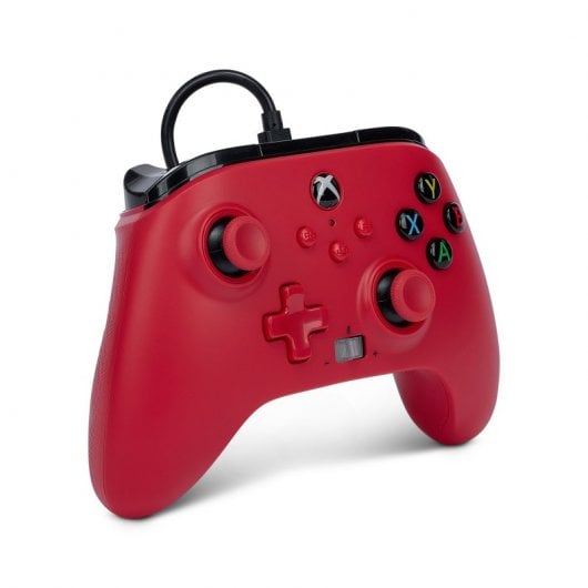 Alimenta un controller cablato rosso staccabile Artisan per Xbox Series/One/PC