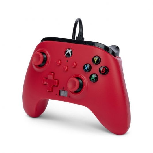 Alimenta un controller cablato rosso staccabile Artisan per Xbox Series/One/PC