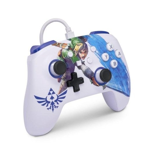 Comando PowerA 1526548-01 Zelda Master Sword Attack Azul/Branco 3m USB Nintendo Switch