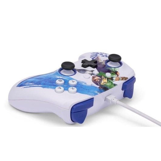 Comando PowerA 1526548-01 Zelda Master Sword Attack Azul/Branco 3m USB Nintendo Switch