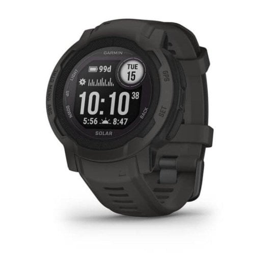 Garmin Instinct 2 Solar GPS Bluetooth 45mm MIP Graphite Unisex Wasserdicht 10ATM SpO2 Pulssensor
