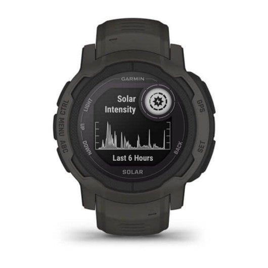 Garmin Instinct 2 Solar GPS Bluetooth 45mm MIP Graphite Unisex Wasserdicht 10ATM SpO2 Pulssensor