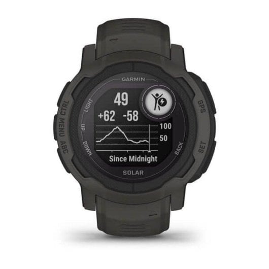 Garmin Instinct 2 Solar GPS Bluetooth 45mm MIP Graphite Unisex Wasserdicht 10ATM SpO2 Pulssensor
