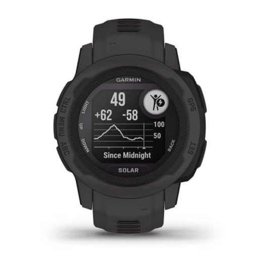 Garmin Instinct 2S Solar GPS Bluetooth 40mm MIP Graphite Taille Unique 10 ATM SpO2 Pulsomètre