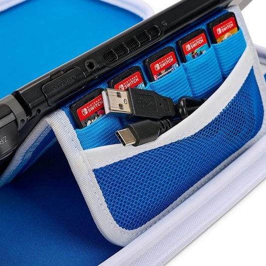 Power A Funda Semirrígida Slim Azul Mario Pop Art para Nintendo Switch/Lite/OLED