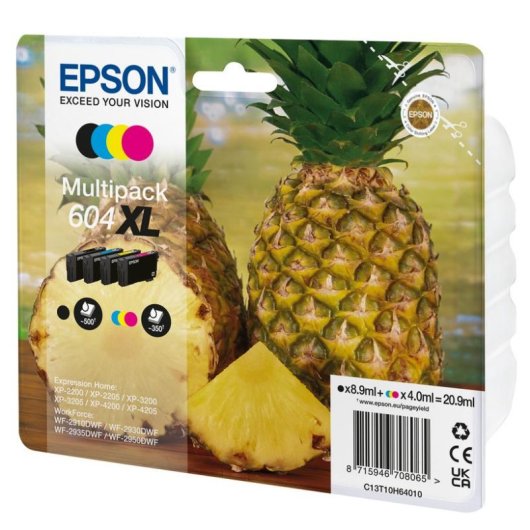 Tintenpatrone Epson 604XL Multipack Schwarz Cyan Magenta Gelb XL Kapazität