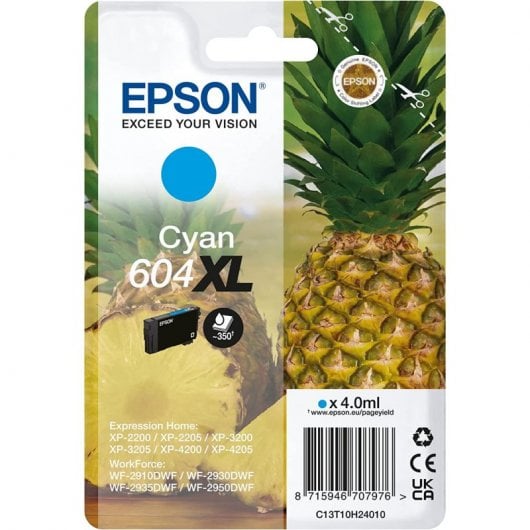Cartucho de Tinta Original Epson 604XL Cian
