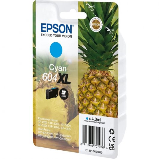 Cartucho de Tinta Original Epson 604XL Cian