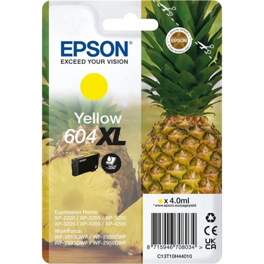 Cartucho de Tinta Original Epson 604XL Amarillo