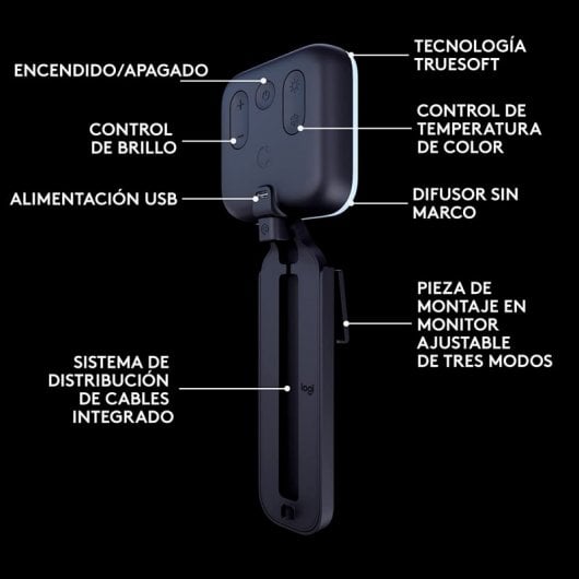 Logitech Litra Glow LED Luz Streaming Premium com TrueSoft 