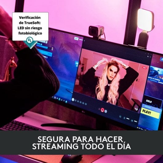Logitech Litra Glow LED Luz Streaming Premium com TrueSoft 
