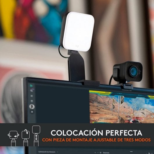 Logitech Litra Glow LED Luz Streaming Premium com TrueSoft 