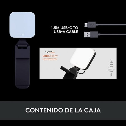 Logitech Litra Glow LED Luz Streaming Premium com TrueSoft 
