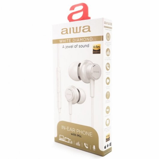 Aiwa ESTM-500BK Écouteurs intra-auriculaires blancs
