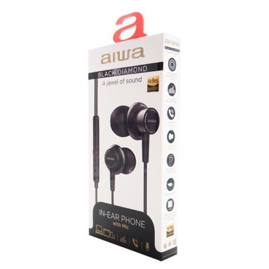 Écouteurs intra-auriculaires Aiwa ESTM-500BK Noir