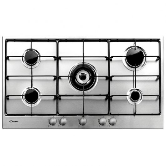 Candy Idea PG953/1SX 5-Zonen-Gaskochfeld 90 cm Edelstahl