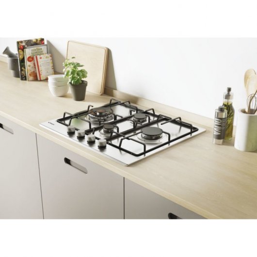 Candy Idea CHW6D4WX Stainless steel Da incasso 60 cm Gas 4 Fornello(i)