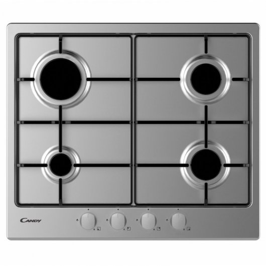 Candy CHW6BRX Placa de Gas 4 Zonas 60cm Acero Inoxidable