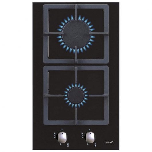 Piano Cottura A Gas Modulare Cata LCI 302 BK 2 Zone 30 cm Nero