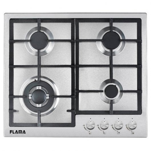 Flama 9006FL Placa de Gas 4 Zonas 60cm Acero Inoxidable