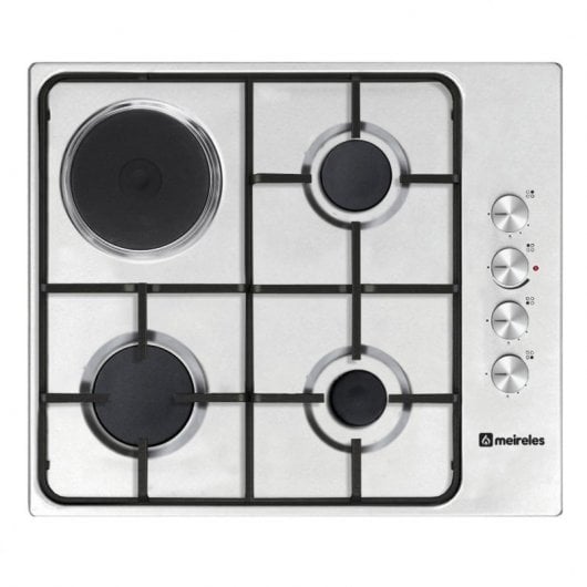 Piano cottura misto Meireles MG 3631 X 3 zone gas + 1 zona elettrica 60 cm acciaio inox
