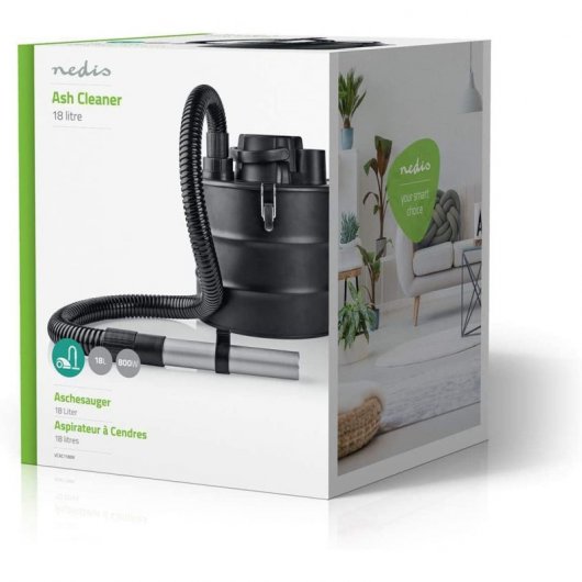 Nedis VCAC118BK Aspiracenere per cenere 18L 800W