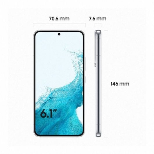 Samsung Galaxy S22 SM-S901B 15,5 cm (6.1") Double SIM Android 12 5G USB Type-C 8 Go 256 Go 3700 mAh Blanc