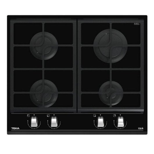 Placa de Gas Teka GZC 64300 XB 4 Zonas 60cm Cristal Negro