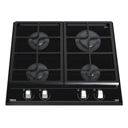 Placa de Gas Teka GZC 64300 XB 4 Zonas 60cm Cristal Negro