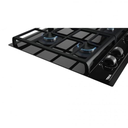 Placa de Gas Teka GZC 64300 XB 4 Zonas 60cm Cristal Negro