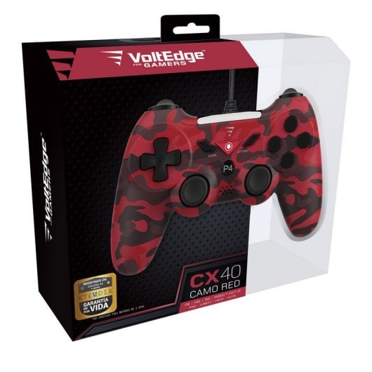 Controller VoltEdge CX40 mimetico rosso per PS4/PS3/PC