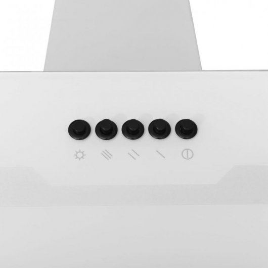 VidaXL Campana Decorativa 60cm C Acero/Cristal Blanco