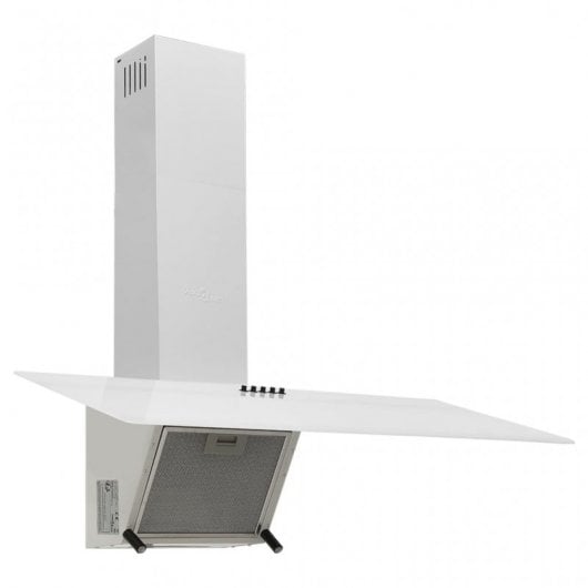 VidaXL Campana Decorativa 90cm C Acero/Cristal Blanco