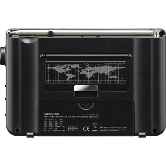 Sangean ATS-909X2 Rádio Multibanda Cinzento